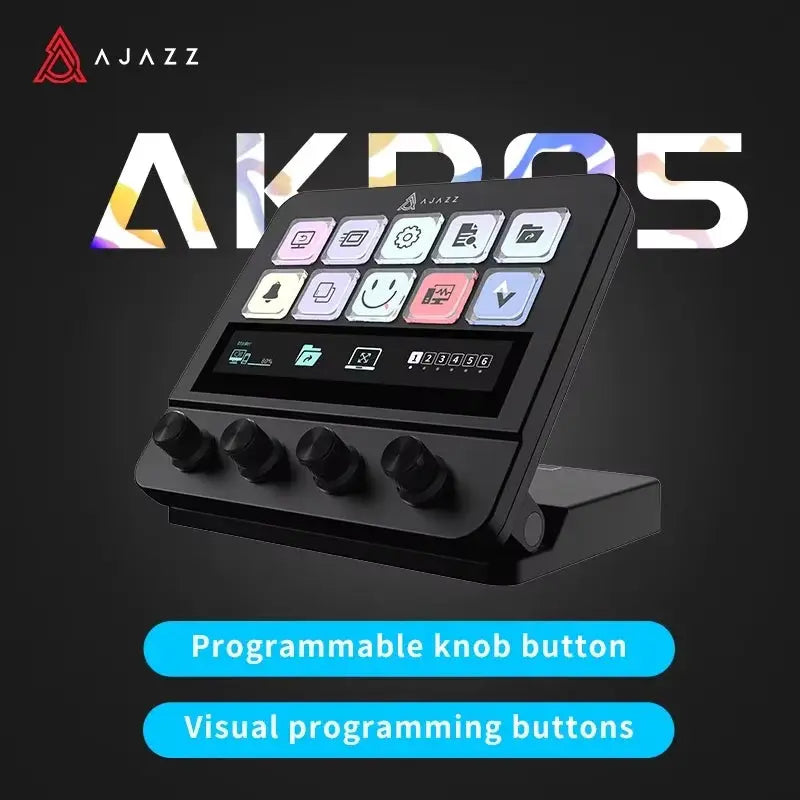 Ajazz AKP05E Desktop Mechanical Keyboard USB Mini Macro Keyboard Multimedia Multi-Function Streamdock Laptop Controller Gaming
