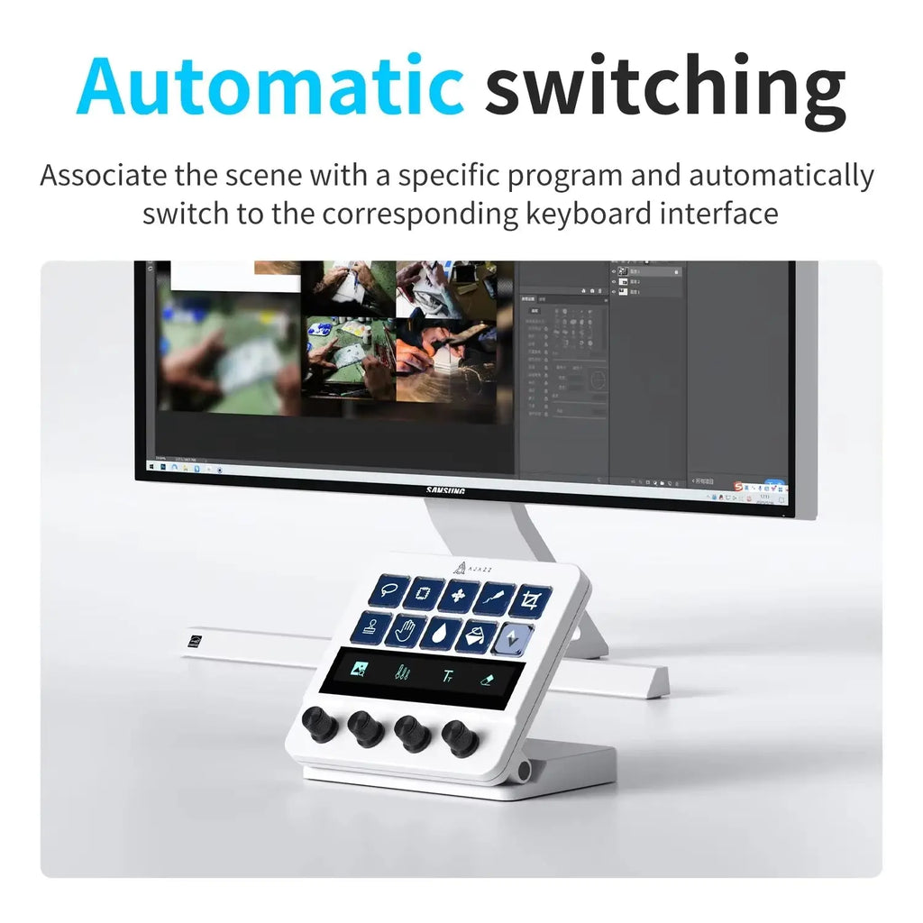 Ajazz AKP05E Desktop Mechanical Keyboard USB Mini Macro Keyboard Multimedia Multi-Function Streamdock Laptop Controller Gaming