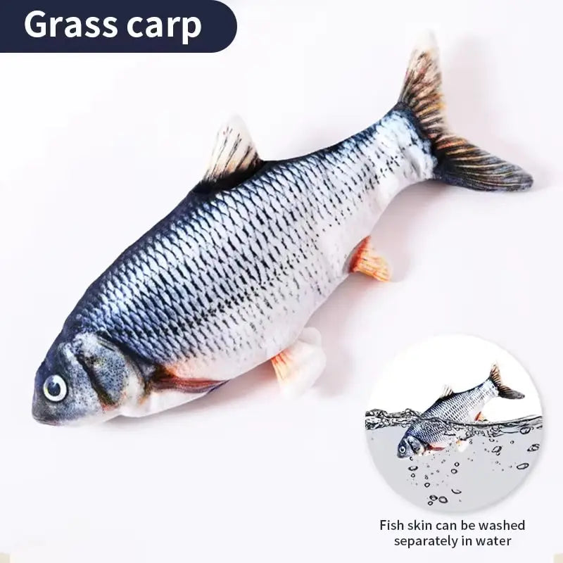 Pet Cat Pet Dog Soft Plush Toy Simulation Fish Interactive Training Grinding Teeth Pet Chewing Toy