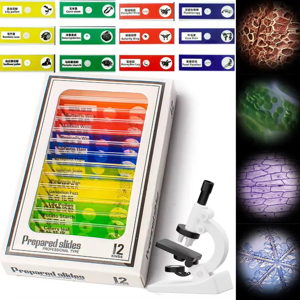 Handheld Pocket Microscope 60-120X Educational Science Microscope Battery Powered Biological Microscope Kit Outdoor Children Toy