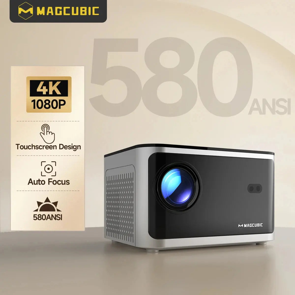 Auto Focus Smart Projector Android11 4K 580ANSI Full Wifi6 BT5.0 Allwinner H713 Voice Control Home Cinema Theater HY350