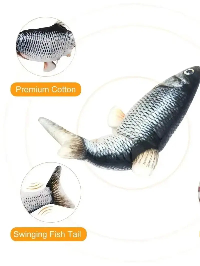 Pet Cat Pet Dog Soft Plush Toy Simulation Fish Interactive Training Grinding Teeth Pet Chewing Toy