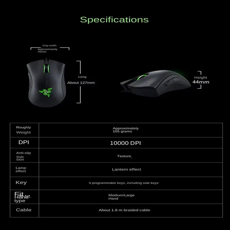 Purgatory Viper Standard Edition 6400DPI Wired Gaming Mouse Brand Merchandise Birthday Gift Graduation Wholesale