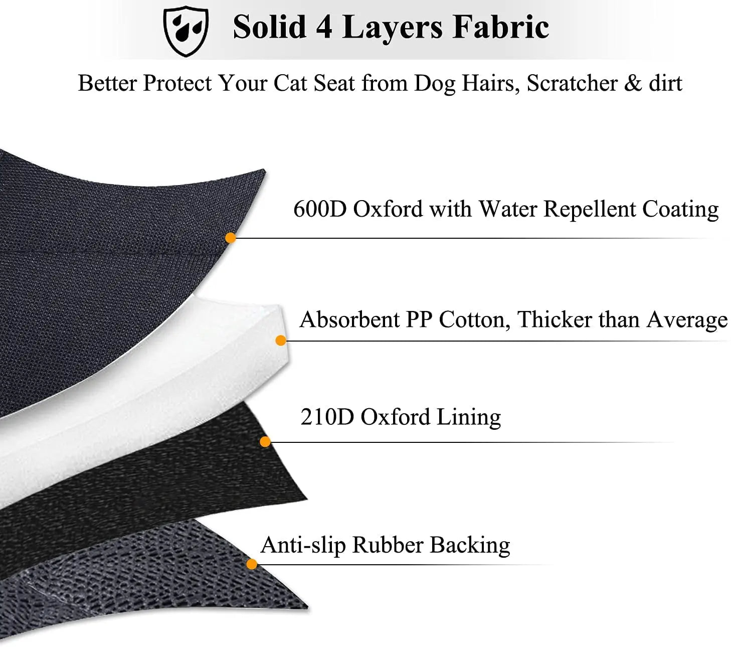 Dog Seat Covers, Dog Backseat Cover Pet Bench Protectors with Anti-Slip Backing, Back Seats Cover Rear Seat Covers Car Seat Cover for Dogs, Heather Khaki, 46" L * 52" W