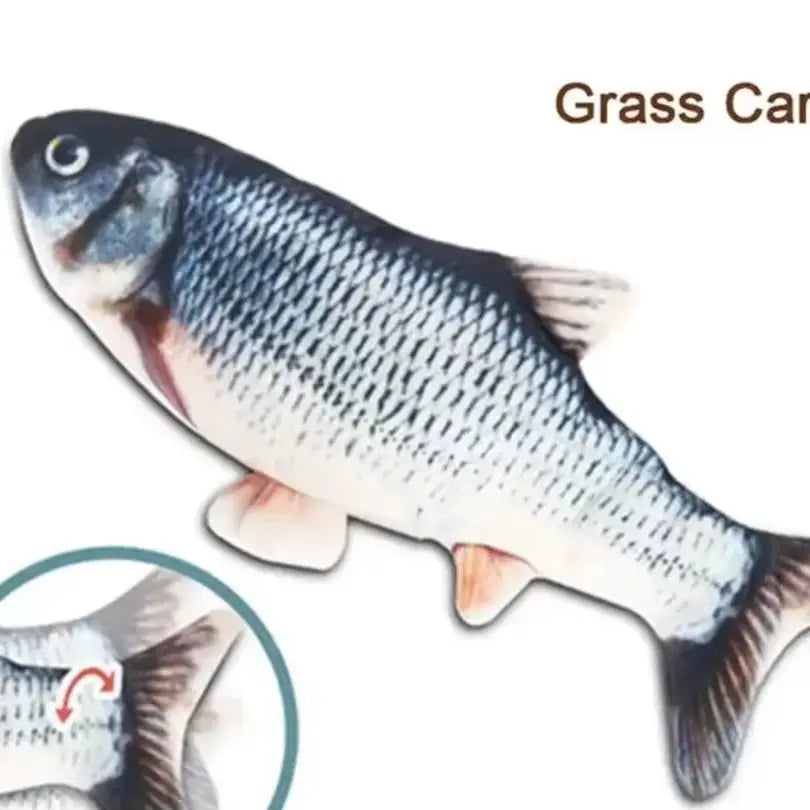 Pet Cat Pet Dog Soft Plush Toy Simulation Fish Interactive Training Grinding Teeth Pet Chewing Toy